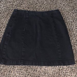 Topshop black denim skirt